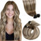 LaaVoo Bondings Extension Echthaar Balayage Blond Keratin U Tip Extensions Echthaar Bondings Hellbraun Ombre Platinblond Bondins Haarverlängerung Remy Meschliche Haare 50g 1g/s #8/60/8 35cm