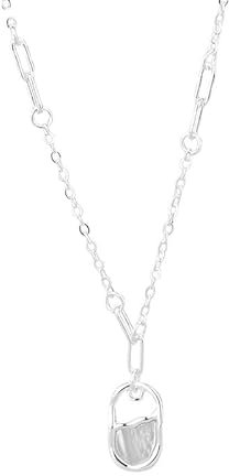 Collana con lucchetto in argento 990