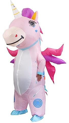 JASHKE Costume Gonfiabile da Unicorno Gonfiabile Costume da Unicorno Gonfiabile per Adulto