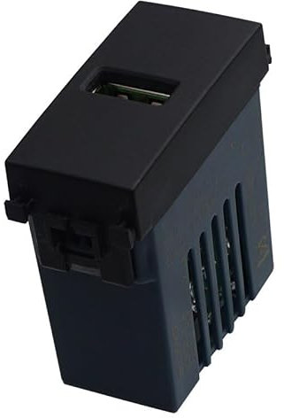 ZOREI Serie Civile Frutti Prese Interruttori Deviatori, Compatibile Con Vimar Arke (1, Presa USB 5V 2,1A 1 Porta)