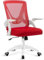 Blisswood Office Desk Chair 90° Flip-up Armrest Swivel Computer Mesh Chair With Lumbar Support, Adjustable Height, Back Support 360° Rotation For Home Office (Red)