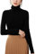 DISSA Pull Cachemire Femme Col Roulé Noir Solide Couleur Tricoté Mince Manches Longues Fin Pull en Cachemire et Laine,42,SPR2263