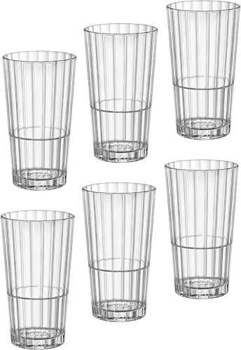 Bormioli Rocco Oxford Scatola 6 Bicchieri Alti Vetro 50cl Trasparente