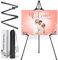 VAIIGO Easel Stand for Wedding Sign - 1Pack Poster Art Metal Balck Easel for Floor Adjustable 168cm Folding Tripod for Display Painting with Portable Bag
