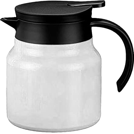 Tomotato 1000ml Thermo Kaffeekaraffe, Isolierte Edelstahl Teekanne | Edelstahl Isolierkanne Kaffeespender mit Herausnehmbarem Tee Ei(Weiß)