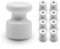 DOJA Barcelona | Isolatori in Ceramica | Bianco | 8 Pezzi | 18x23mm | Isolante Fibra Ceramica | Isolanti Ceramica Resistenza Eccellente | Isolante Porcellana Elettricità, Cavo Intrecciato, Elettrico