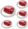 Bwintech 5 Pcs Câble d'acier de consignation ajustable rouge pour les applications de consignation, fonctionne avec des cadenas de sécurité