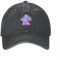 Baseballkappe Snapback Sonnenhut Vintage Trippy Mushroom Baseballkappen für Männer Frauen Distressed Denim Washed Snapback Cap Psychedelic Sommerkappen Hut Männer Frauen