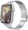 TiMOVO Correa de reloj compatible con Apple Watch Series 10, 9, 8, 7, 6, 5, 4, 3, 2, 1 SE, correa de repuesto fina y estrecha de acero inoxidable para mujer y hombre para iWatch de 38/40/41mm, Plata