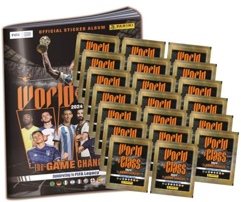 Panini World Class 2024 Fussball Sticker - 1 Album + 20 Tüten Sammelsticker