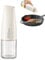YARRAMATE Auto Flip Olive Oil Dispenser Bottle for Kitchen – 17oz/500ml Cooking Glass Cruet with Pourer, Vinegar, Soy Sauce Container (Creamy White), Labels