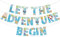 Let the Adventure Begin Banner Adventure Awaits Bon Voyage Map Wimpelkette Banner für Reisen, Thema, Geburtstag, Ruhestand, Abschluss, Job, Karrierewechsel, Umzug, Babyparty, Party-Dekorationen