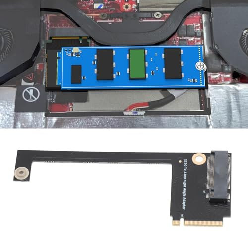 for Rog Ally Handheld Conversion 2230 to 2280 SSD Hard Drive Expansion Board NVME M-Key 5Pin M.2 PCIE 4.0 Adapter Upgrade Converter 90 Degree Black