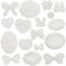 JMZLLRX 18 Stück Spitze Applikationen Patches Herz Schleife Blume Spitze Patch Sticker für Kleidung Blumen Applikation Stickpatches Organza Lace Appliques für Brautkleider Nähen DIY Handwerk
