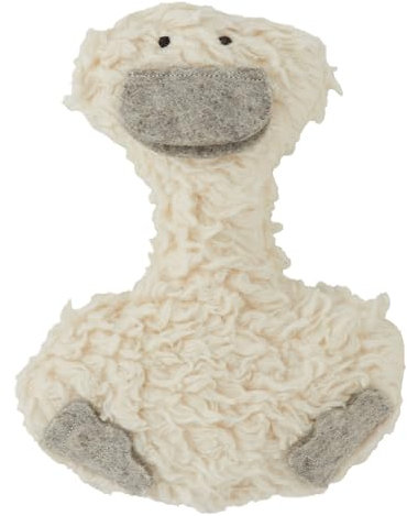 Efie Bio-Rassel Comic Ente – Greifling aus Baumwollplüsch (kbA) mit Rassel – GOTS-zertifiziert – schadstofffrei & handgefertigt in Deutschland