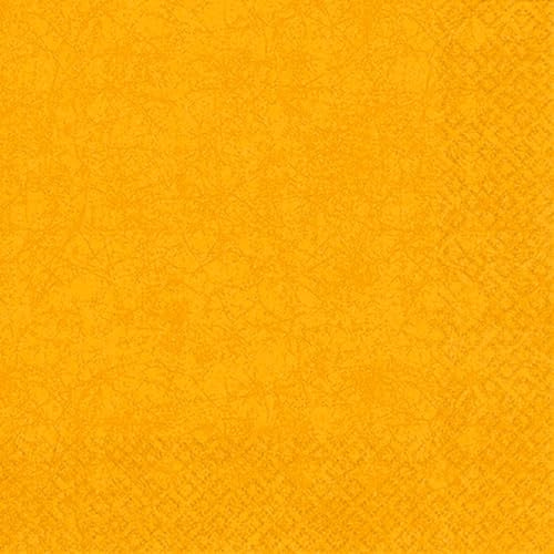 20 kleine Cocktail-Servietten Einfarbig Modern Colours mustard als Tischdeko. Papierservietten mit Motiv. Auch für Decoupage und Serviettentechnik 25x25cm