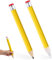 PEUTIER 2 Stück Große Bleistifte, 33,8cm Holz Jumbo Bleistifte Lustiger Riesen Bleistift Neuartiger Großer Bleistift Holzstifte für Bastelarbeiten Schule Zuhause Büro Party Requisiten (Gelb)