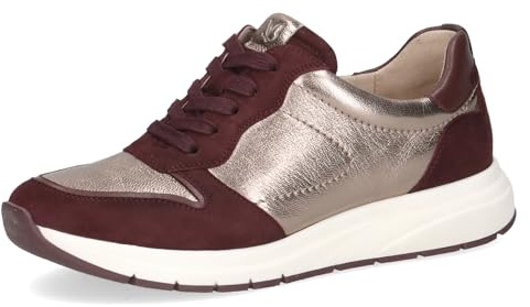 Caprice Damen Sneaker flach aus Leder mit Schnürsenkeln