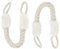 2 Stück Türstopper Klinke,Türstopper Klemmschutz,Türkordel Klemmschutz,Baumwolle Türklinken Stopper Seil,Door Klemmschutz für Türen,für Haustier und Baby (Weiß)