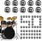 Opilroyn Drum Ring Drum Becken Companion – Edelstahl Ring Becken Ching Ring, Jingle Effect Drum Zubehör Glocke Ersatz Trommelring für Erwachsene