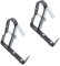 Blumenkasten Halter anthrazit individuell verstellbar - 2er Set - Metall Halterung für runde Balkongeländer von 4,5 cm - Geländer Mauer Pflanzkasten Haken variabel