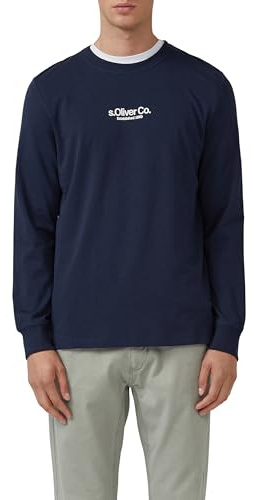 s.Oliver Longsleeve aus Baumwolle mit Rippbündchen und Logo