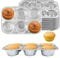 Kaishuai Aluminium stampi muffin,10 Pezzi Teglia Muffin Antiaderente 23 x 17 x 3.2 cm per Cupcake,Brownies,Budini,Mini Muffin pirottini alluminio