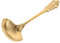 Homoyoyo Stainless Steel Soup Ladle Elegant Gold Design for Serving Soup Rice and More Resistant Cooking Utensil for Home Use