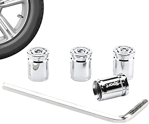 Diebstahlsicherung: 4 Stück Ventilkappen für Reifen, universal, für Auto, SUV, Fahrrad | Robuste Reifenventilabdeckung mit Cont Schutz