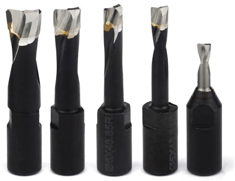 Findbuytool Hartmetall Fräser Set für Festool Domino,5 Stück Zapfenloch | Fräser Bits 10mm Schaft mit Durchmessern von 4 mm, 5 mm, 6 mm, 8 mm und 10 mm per DF500,Schwarzoxid-Beschichtung,Spiraldesign