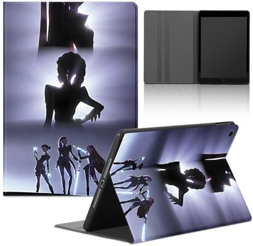 Funda Tablet para Huawei Mediapad T3 10, Cárcasa TPU Silicona con Cool Cartoon KPOP Hunters Zoey Rumi Mira Anime Diseño PU Cuero Flip con Función de Soporte Cubierta Protectora Cover,Idol