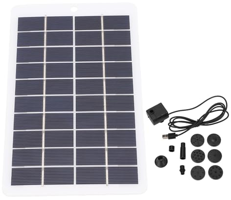 4W 5V Solar Panel Water Pump Kit Easy to Assemble Portable Solar Powered Water Fountain Pump for Outdoor Garden Pond
