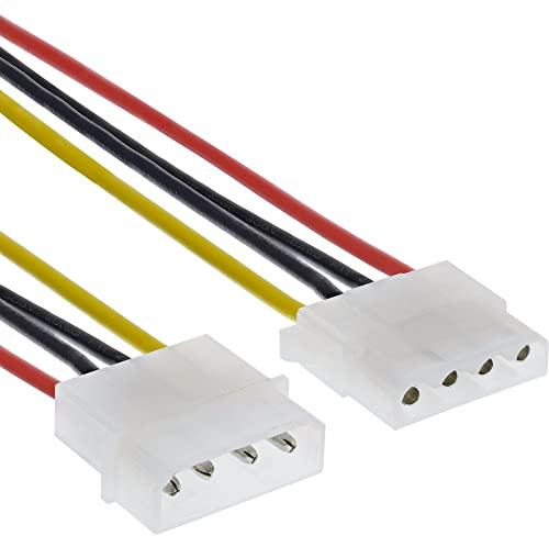 InLine 29650D Strom Verlängerung intern, 13,34cm (5,25) 4pol Stecker / Buchse, 1m