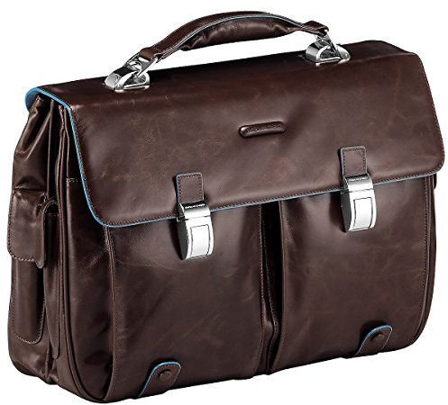 Piquadro CA1068B2 Cartella, Collezione Blu Square, Mogano