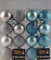 DP Set Of 16 Ice Blue And Silver Christmas Tree Baubles Decorations