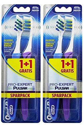 Oral – B Pro Expert Vibrierender Zahnbürste, in sortierte Farben, 4er Pack
