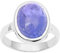 Glanz Juwel Silber 925 Tansanit Rund Lünette Set Ring