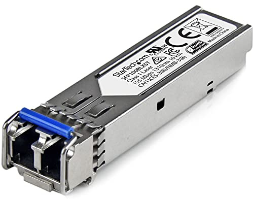 StarTech MSA Uncoded Compatible SFP Module, 100BASE-LX, LC 10km, 1310nm | 100MbE Single Mode Fibre Optic Transceiver, DDM, 100Mb Ethernet SFP, SFP100BLXST, SMF