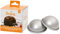 DECORA 0062952 10ER-Pack BACKFORM HALBKUGEL AUS ELOXIERTEM Aluminium Ø7XH3,5CM, Silber/schwarz, ø 7 X H 3,5 cm, 10