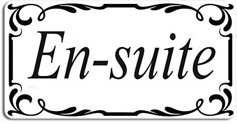 En-Suite Door Sign Self Adhesive Vinyl Sticker, Decal Bath Room Door Sticker, Bathroom, WC