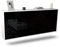 Dekati Sideboard Alexandria hängend (180x77x35cm) Korpus Weiss matt - Front Hochglanz Schwarz - Push to Open - Leichtlaufschienen
