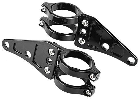EBTOOLS Scheinwerfer Halterung Motorrad Scheinwerfer Halterung 2 stücke Scheinwerfer Halterung Halterungsklammern Kopflampe Halter Gabel 38-41mm / 1,5-1,6in für Motorrad