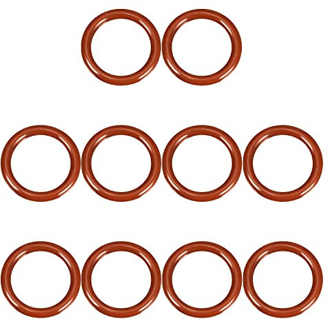 Othmro Lot de 10 joints toriques en silicone rouge 23 x 2,4 mm