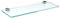 bijon Glasregal Glasablage Wandregal Glas Bad-Regal Glas Badezimmer Regal Badablage Ablageregal - 8mm Hartglas, 80 x 15 cm, Milchglas + Halterung H - Edelstahl Optik