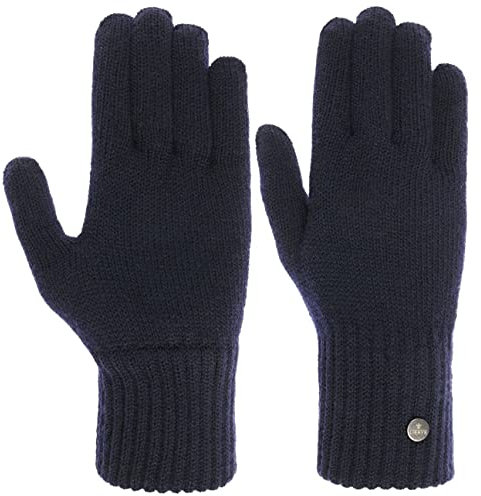 LIERYS Merino Damenhandschuhe (S-XL) - Handschuhe aus 100% Merinowolle - Made in Italy - Herbst/Winter dunkelblau S/M