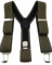TigerTie Unisex Hosenträger in Y-Form mit 3 extra starken Clips - Farbe in olive dunkelbraun schwarz gold silber gepunktet gestreift - hochwertige Verarbeitung - Breite 35 mm