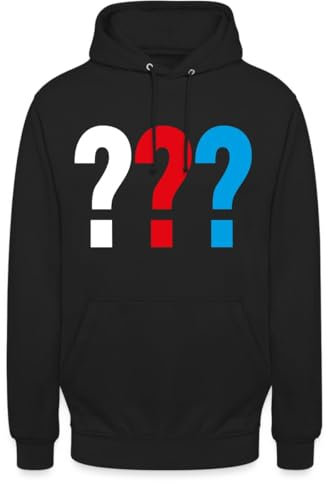 Spreadshirt Die DREI Fragezeichen Logo Unisex Hoodie, XXL, Schwarz