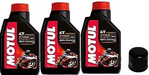 Kit Tagliando moto 3 litri olio Motul 7100 10W30 + filtro 204