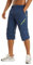 KEFITEVD Herren Wanderhose Kurz Sommer Shorts Atmungsaktiv Trekkinghose 3/4 Hose Cargo Shorts Dreiviertel Outdoorhose Männer Klettern Rad Hose Navy 34
