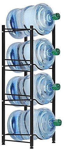LIANTRAL Water Cooler Jug Rack, 4-Tier Heavy Duty Water Bottle Holder Storage Rack for 5 Gallon Water Dispenser, 5 Gallon Water bottle Holder, 5 Gallon Water Jug Holder